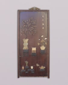 Chinese antique panel with jade