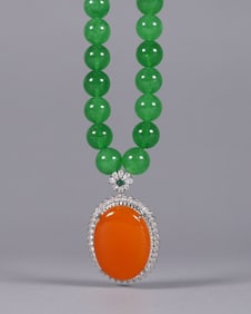 Chinese fine beaded necklace