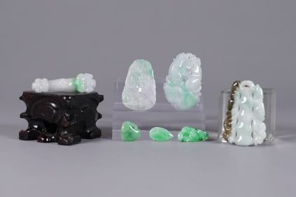Lots Chinese jadeite carvings