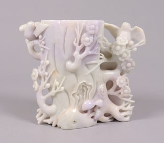 Chinese jadeite fine brush holder