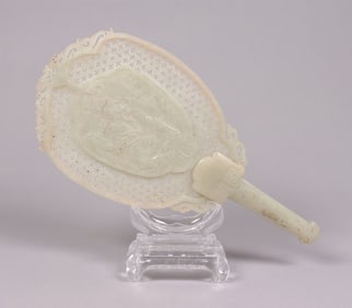 Chinese fine jade fan