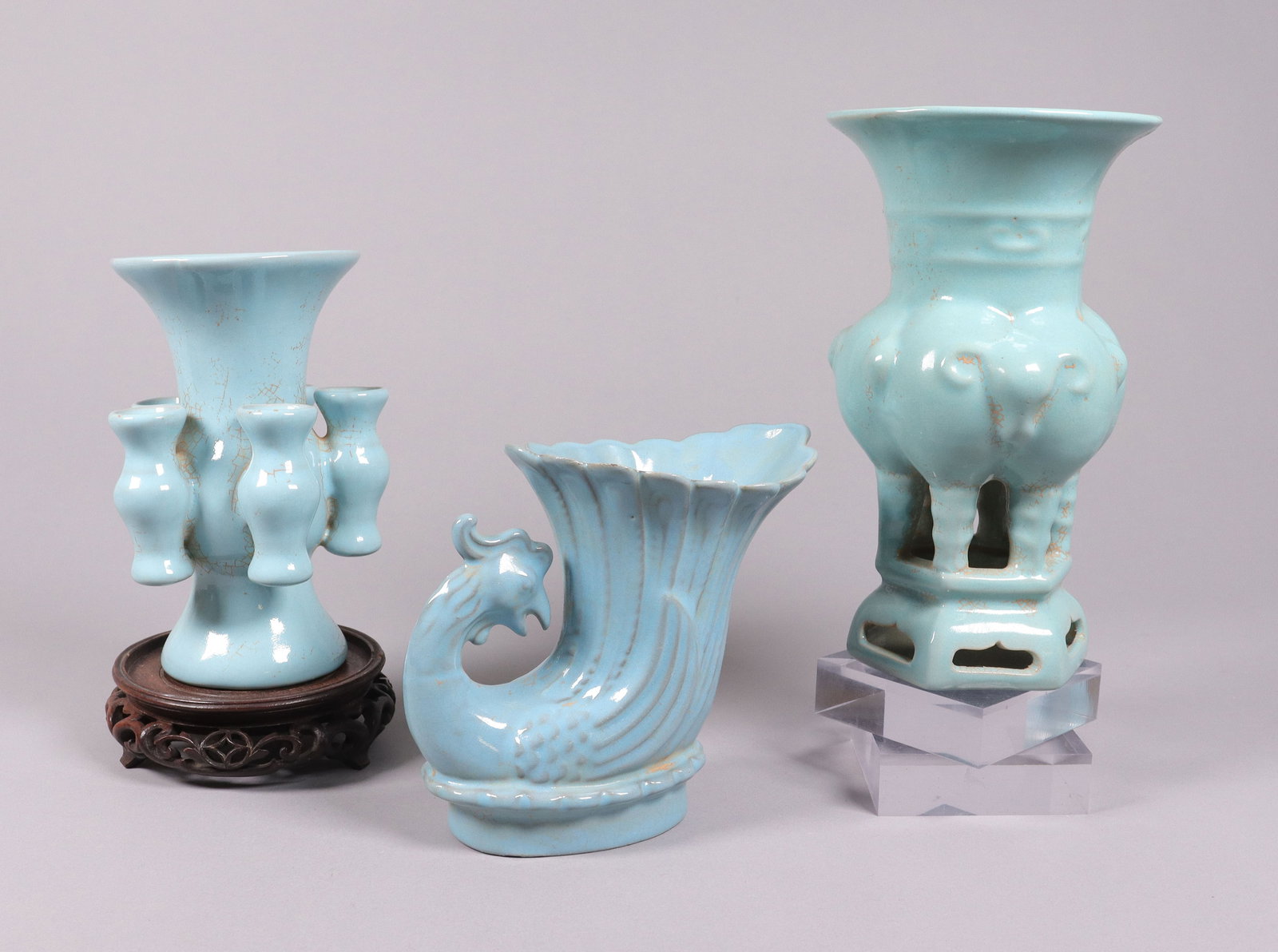 Lots Chinese celadon porcelains: Lots Chinese celadon fine porcelains, largest H: 8" x W: 4.55."