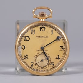 Tiffany & Co 18kt gold pocket watch