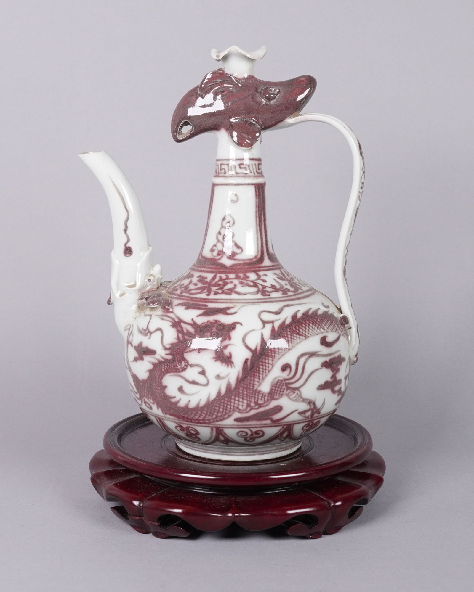 Chinese copper red pot: Chinese copper red pot. H: 9" x W: 7."