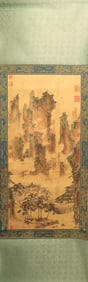 Chinese long scroll in box