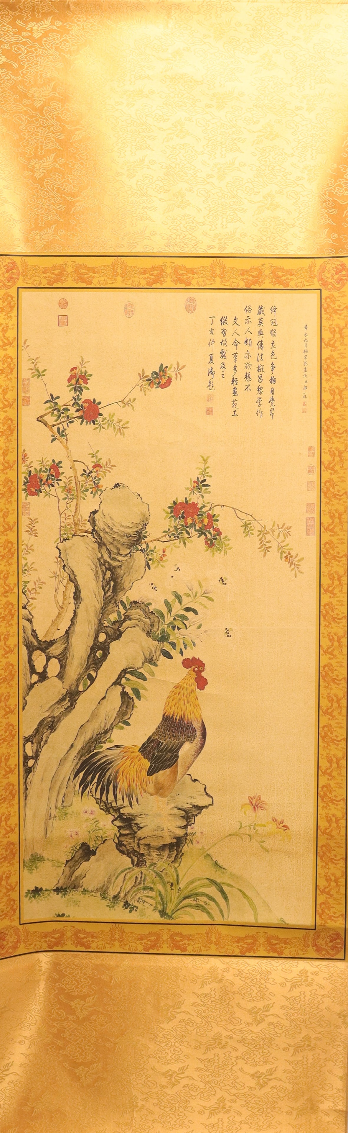 Chinese long scroll in box: Chinese long scroll in box.