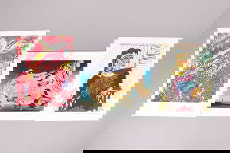 Lots signed lithographs: Lots signed lithographs, signed, condition as is. Largest H: 16."