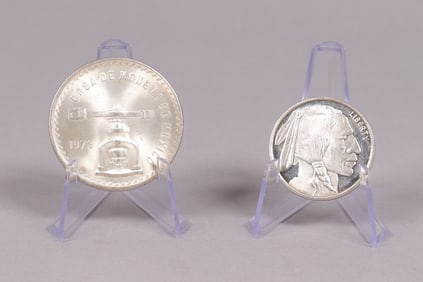 2 antique silver coin 1.75 oz