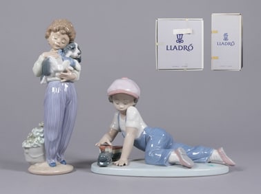 2 pcs Lladro boy figurines