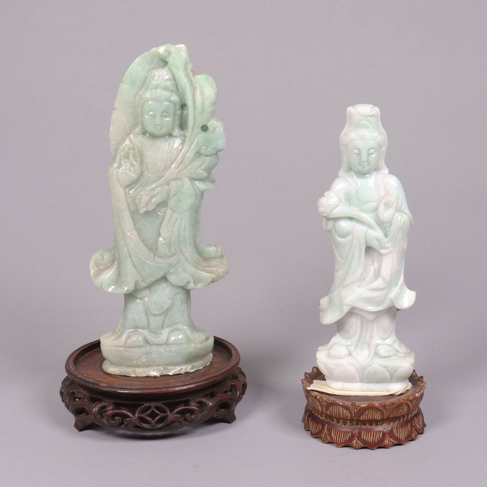 2 pcs Chinese jadeite buddha (1 of 7)