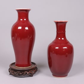 Lots Chinese red vase
