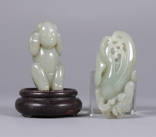 Lots Chinese celadon jade