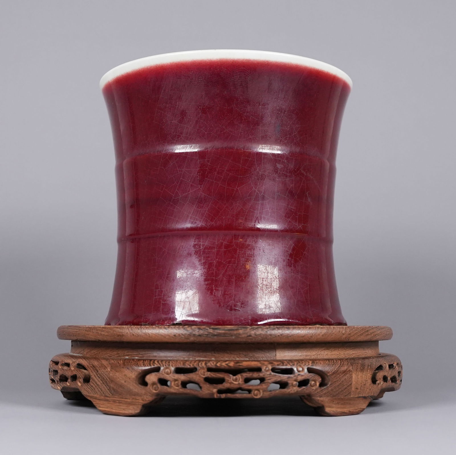 Chinese fine red brush pot (1 of 7)