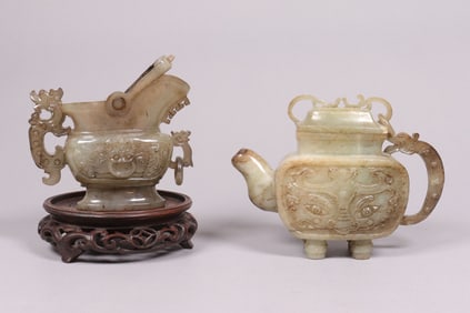 Lots Chinese jade carvings