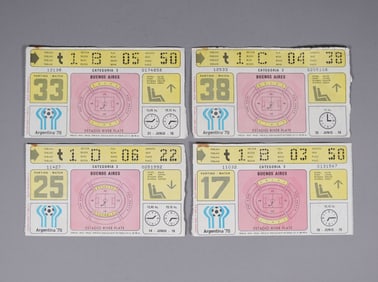 Lots 1978 Argentina World Cup tickets