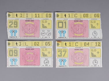 Lots 1978 Argentina World Cup tickets