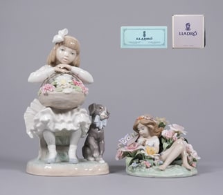 2 Lladro fine figurines with box