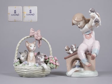 2 Lladro fine figurines with box