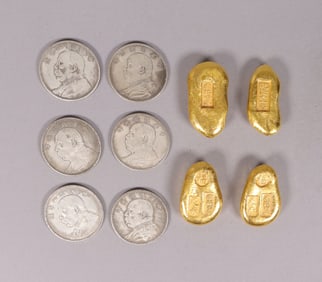 Lots Chinese ingots and coins
