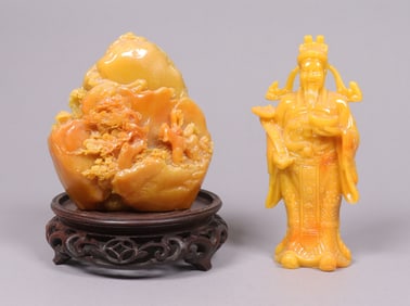 2 Chinese fine carvings