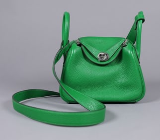 Authentic Hermes Mini Lindy green