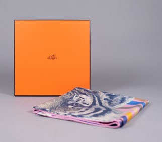Authentic Hermes Tigre Royal Scarf