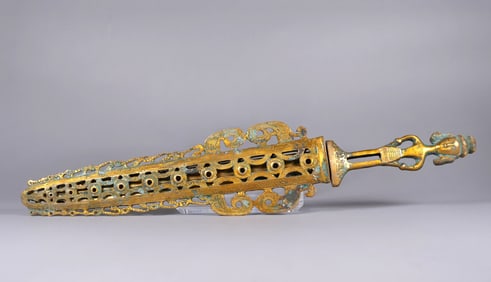 Chinese gilted bronze sword