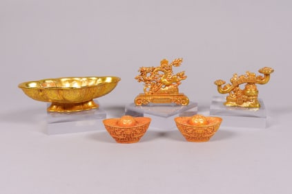 Lots Chinese gilted items