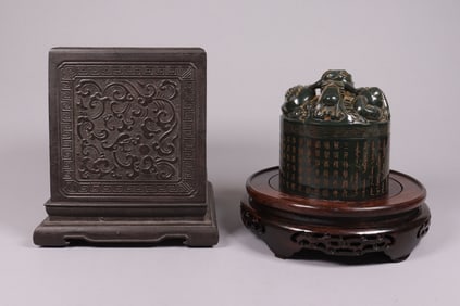 Chinese fine spinach jade seals