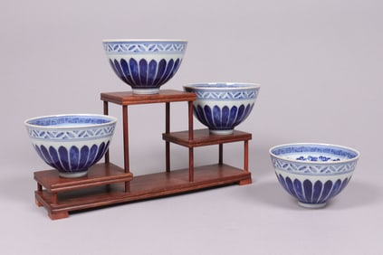 Lots Chinese fine b/w bowls