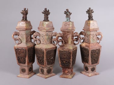 Lots Chinese carved vase