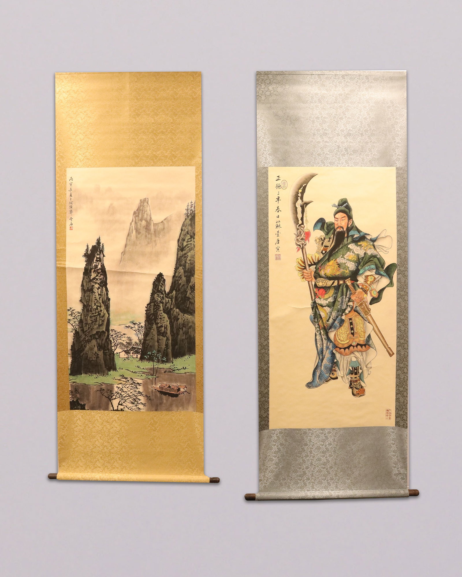 Lots Chinese fine scrolls: Lots Chinese fine scrolls.