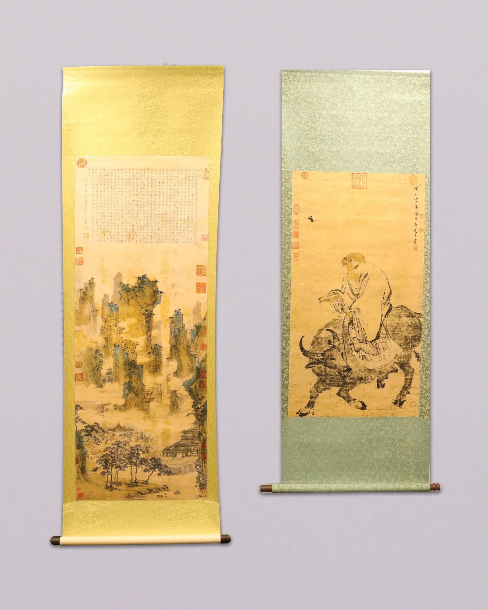 Lots Chinese fine scrolls: Lots Chinese fine scrolls.