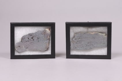 Lots meteorite stones in box