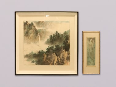 Lots vintage framed arts