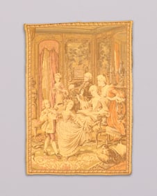 A vintage etched carpet