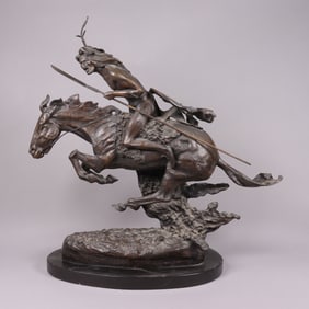 After Remington large bronze sclupture
