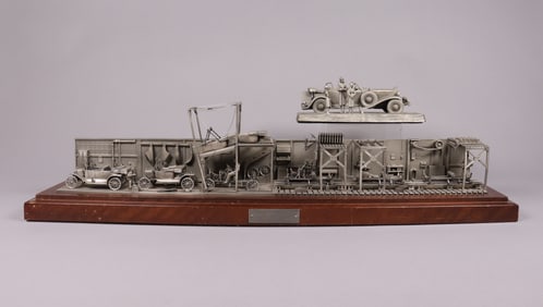 A large car toy display