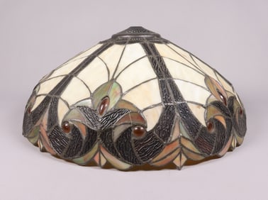 An antique fine lampshade estate