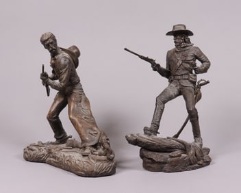 Lots vintage carved figurines