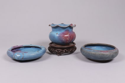 Lots Chinese fine purple porcelains