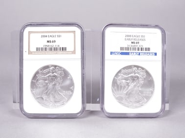 Lots Silver Eagle MS 69