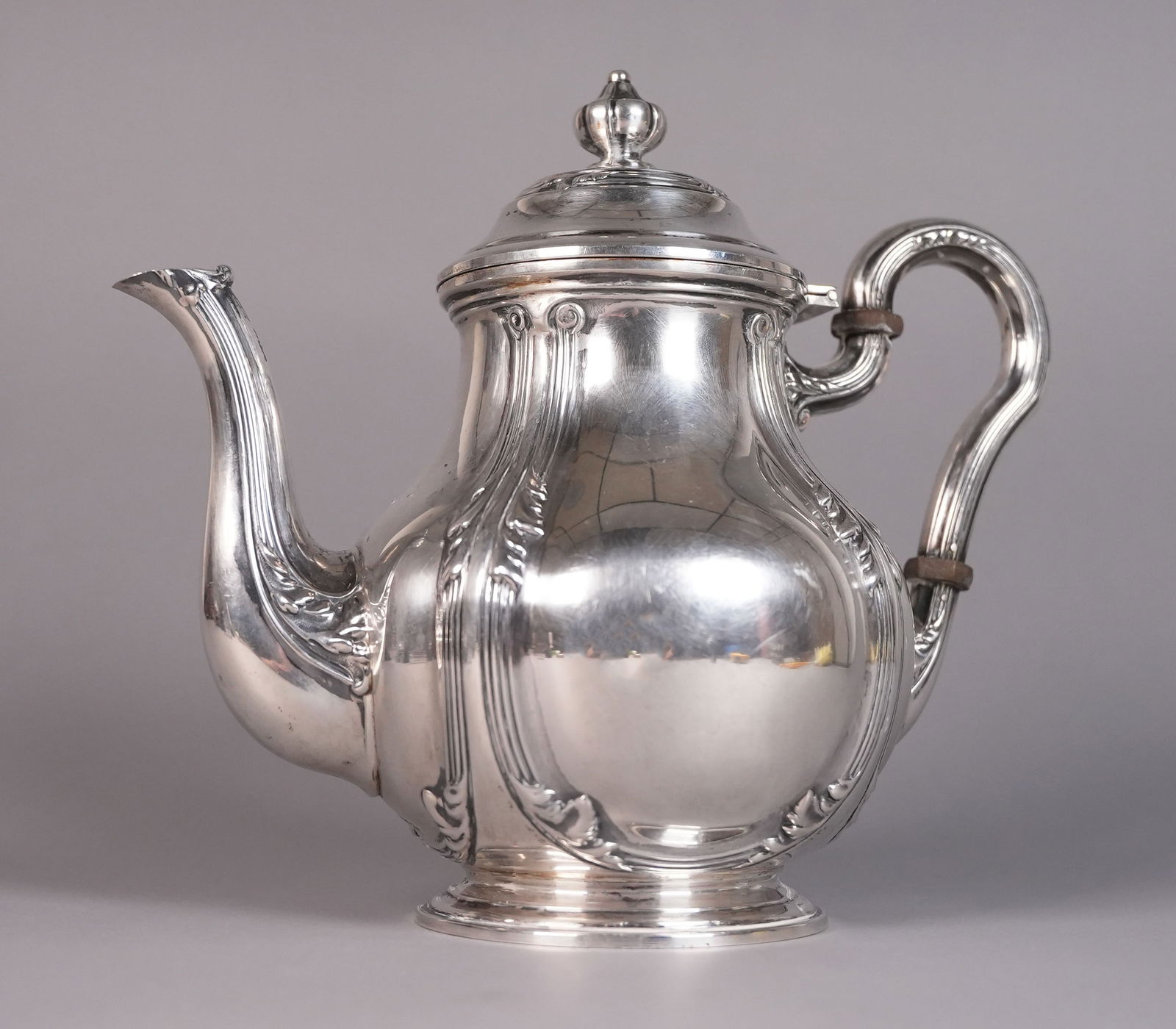 A rare silver European teapot (1 of 8)