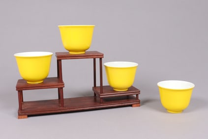Lots Chinese yellow cups