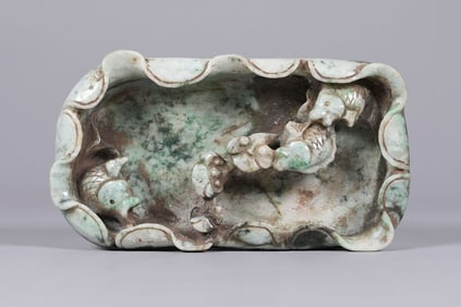 Chinese large jadeite washer