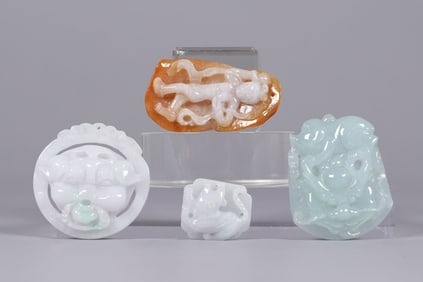 Lots Chinese jadeite carvings