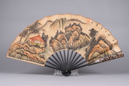 Chinese painting on fan