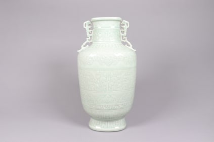 Chinese important celadon vase