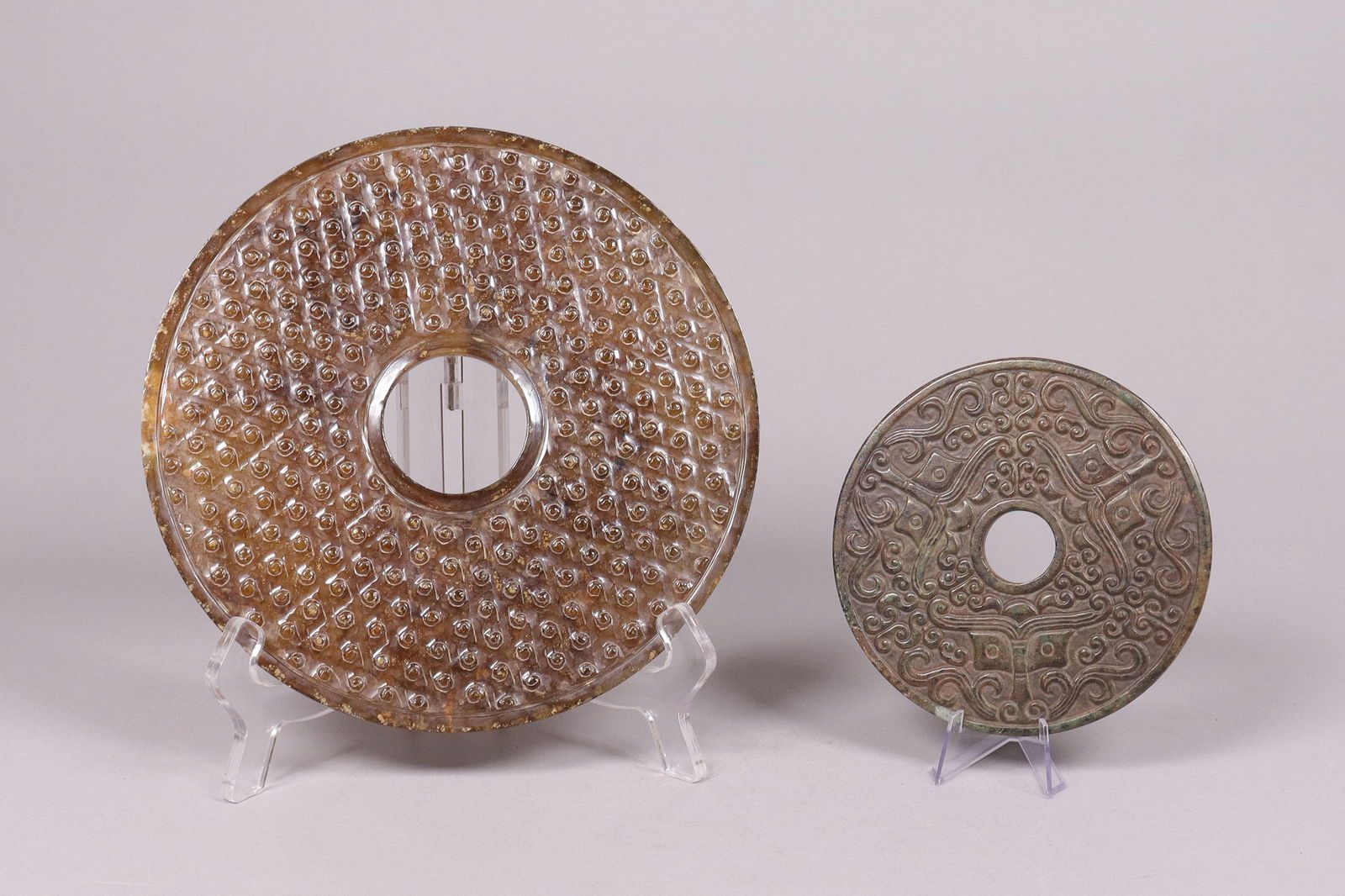 2 Chinese jade discs (1 of 7)