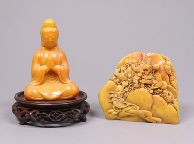 2 Chinese fine carvings